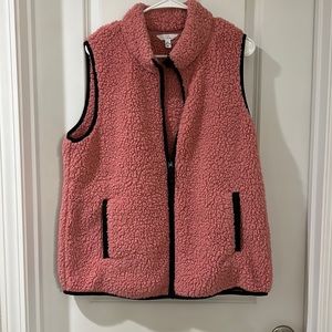 Pink Sherpa Vest